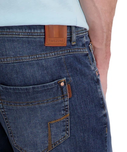 TIMEZONE Herren Jeans Shorts SLIM SCOTTYTZ - Mid Waist Slim Fit - Blau