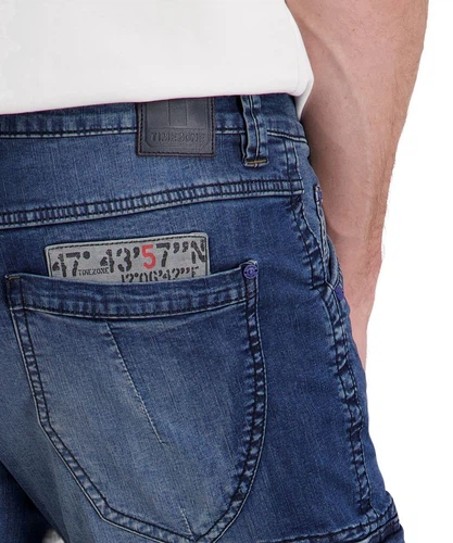 TIMEZONE Herren Cargo Jeans Shorts REGULAR RYKERTZ SHORT Mid Waist Regular Fit - Blau Schwarz Grau