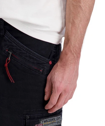 TIMEZONE Herren Cargo Jeans Shorts REGULAR RYKERTZ SHORT Mid Waist Regular Fit - Blau Schwarz Grau