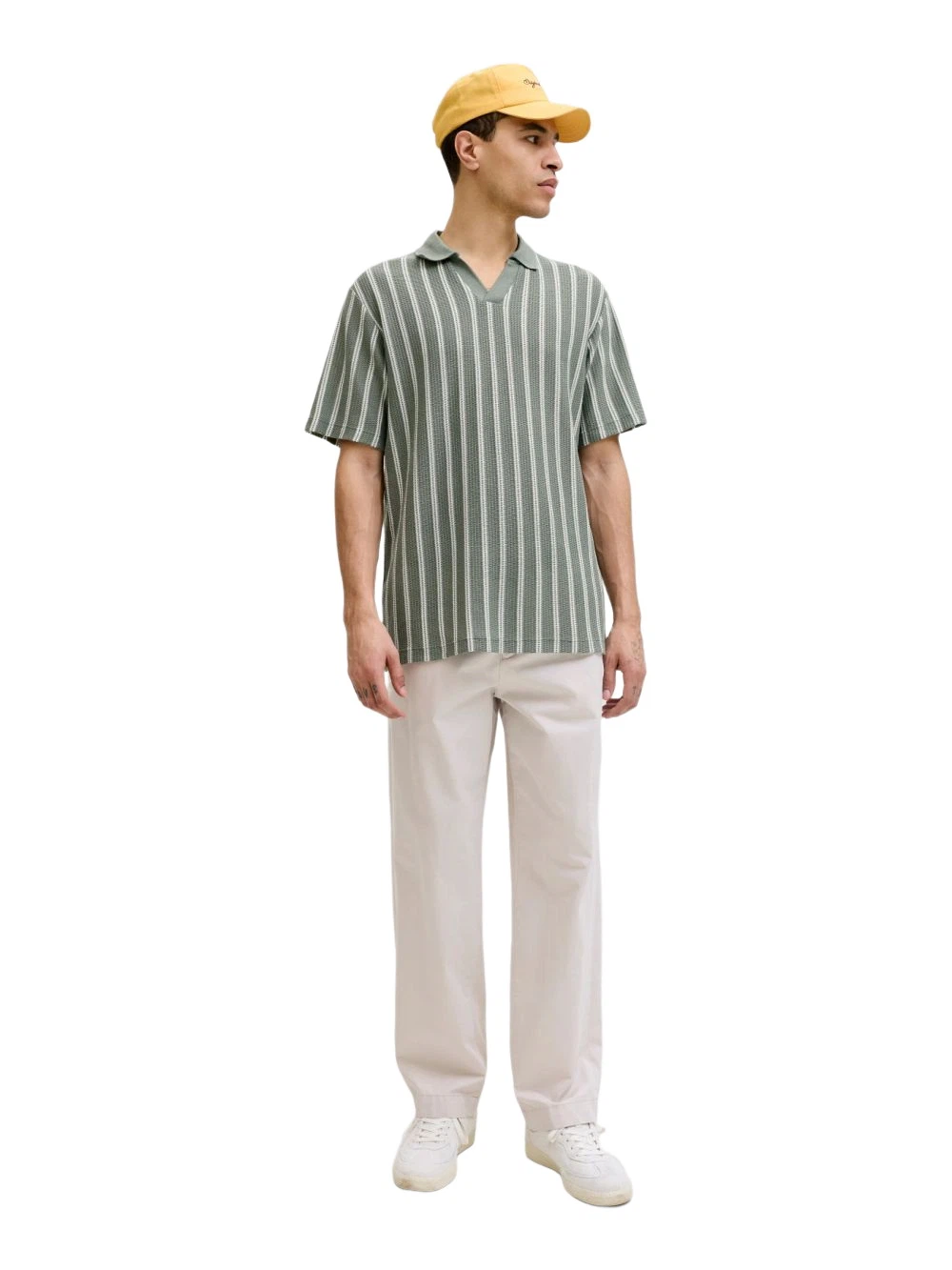 Jack & Jones Herren Poloshirt JPRBLUHARRY SS SPLIT NECK - Regular Fit
