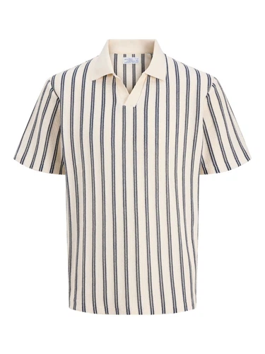 Jack & Jones Herren Poloshirt JPRBLUHARRY SS SPLIT NECK - Regular Fit
