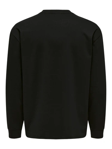 Only & Sons Herren Rundhals Langarmshirt  ONSCASPIAN AIRFLEX BOXY - Relaxed Fit