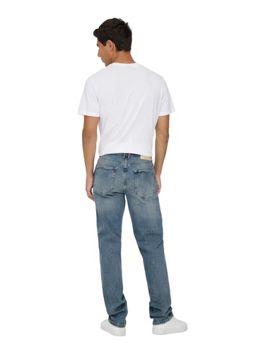 Only & Sons Herren Jeans ONSEDGE PERFORMANCE Mid Waist - Regular Fit - Blau Grau Schwarz