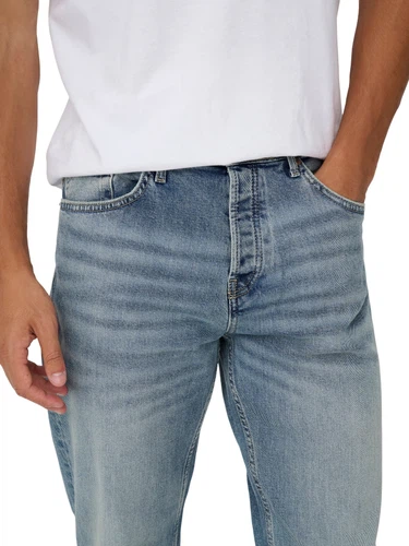 Only & Sons Herren Jeans ONSEDGE PERFORMANCE Mid Waist - Regular Fit - Blau Grau Schwarz