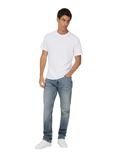 Only & Sons Herren Jeans ONSEDGE PERFORMANCE Mid Waist - Regular Fit - Blau Grau Schwarz