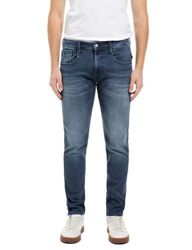 Replay Herren Jeans ANBASS - Mid Waist - Slim Fit - Blau - Medium Blue
