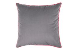 LunaVia Kissenhülle Elisa Mit Neonkeder – 50x50 Cm, Polyester-Velour, Waschbar, Viele Farben