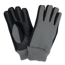 warmer Handschuh aus Strick und Lederimitat warmer Handschuh aus Strick und Lederimitat