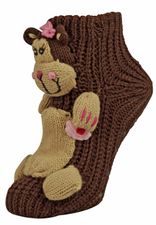 Kuschelige 3D Socke mit süßem Äffchen-Motiv Kuschelige 3D Socke mit süßem Äffchen-Motiv