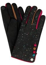 Jersey Handschuhe mit Tupfen und Dekoknöpfen Jersey Handschuhe mit Tupfen und Dekoknöpfen