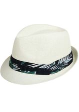 Trilby Hut mit Dekoband - Palmwedel Trilby Hut mit Dekoband - Palmwedel