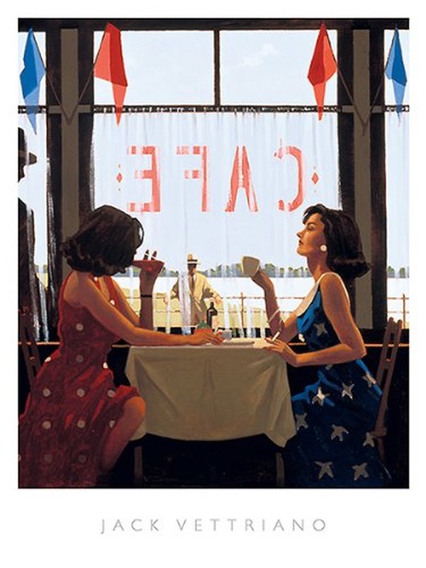 Jack Vettriano Café Days Art Print 40x50cm Unique Arts