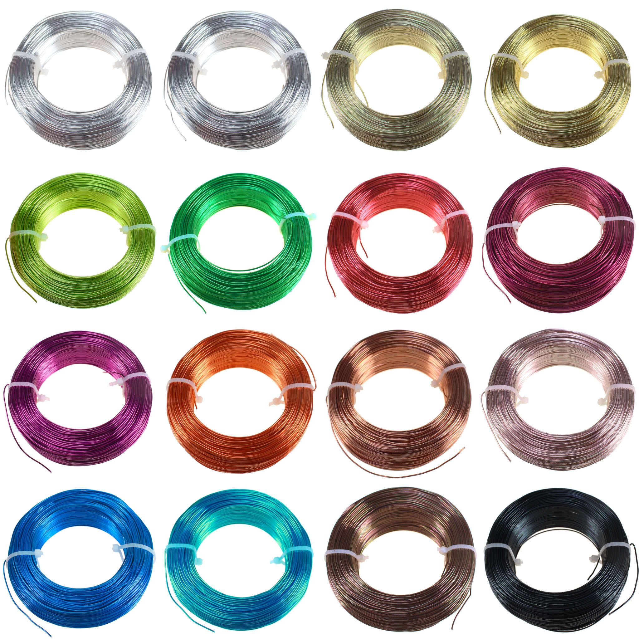 Basteldraht 1mm 2 Rollen Basteldraht , 2mm/1,5mm X 10m Aluminiumdraht Zum Basteln, Schmuckdraht, Bindedraht Bonsaidraht Modellierdraht Für Schmuckherstellung Floristik Draht, Insgesamt 20m Silberdraht Zum Basteln
