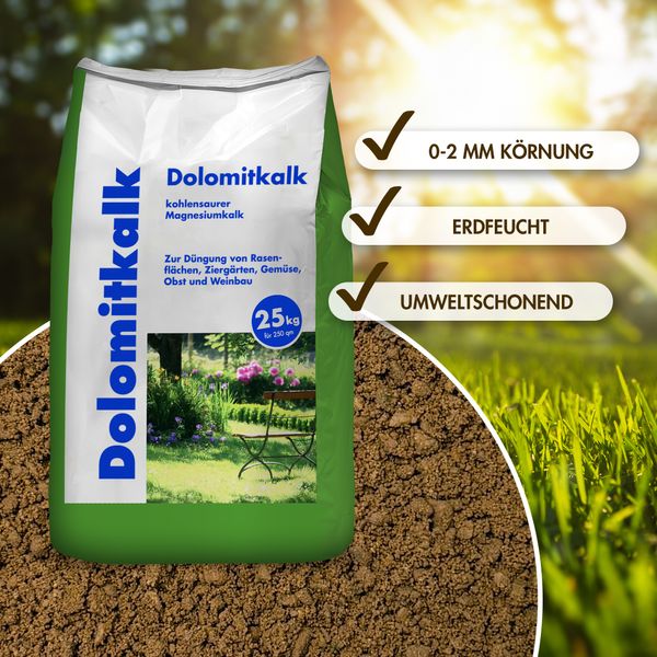 Hamann Dolomitkalk 50kg Rasenkalk Naturkalk Calcium Rasenpflege  Bodenverbesserer | eBay.de