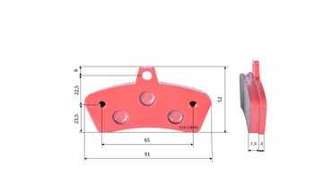 Pastiglie dei freni (set di 2) del tipo GILLARD T-REX, posteriore (564) 1