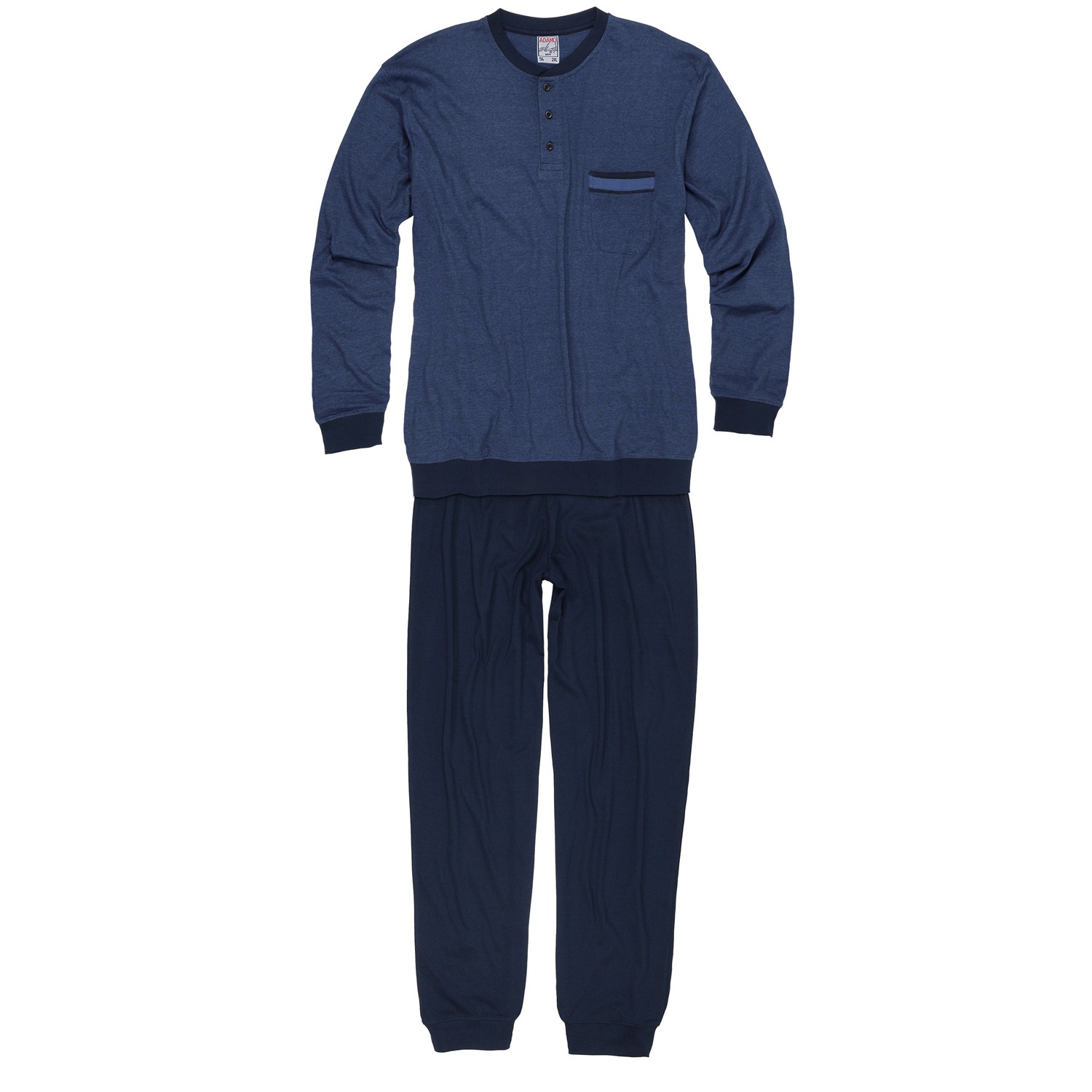 Schlafanzug in Übergrößen, admiralblau von Adamo bis 10XL