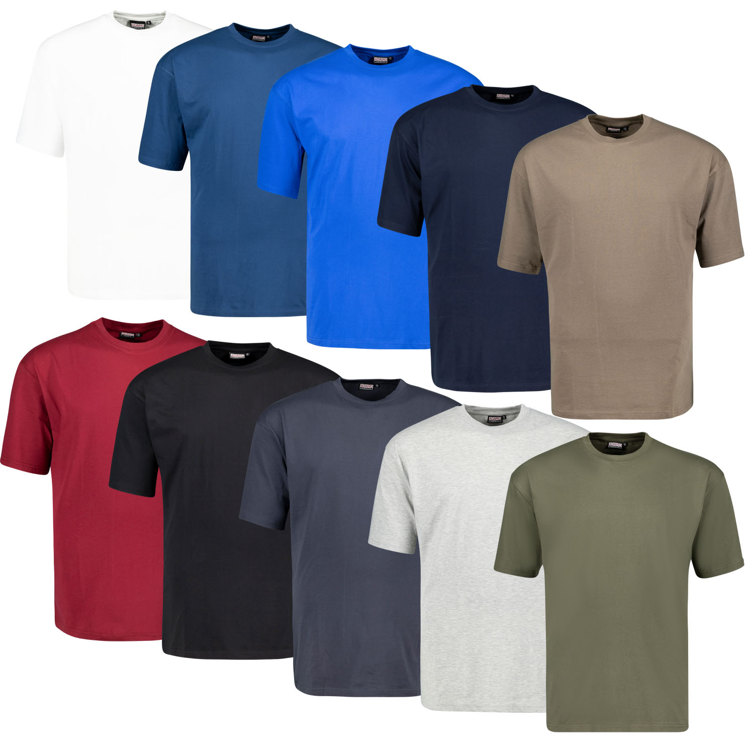 ADAMO Rundhals T-Shirt COMFORT FIT MARLON 2er-Pack in verschiedenen Farben und Größen bis 18XL