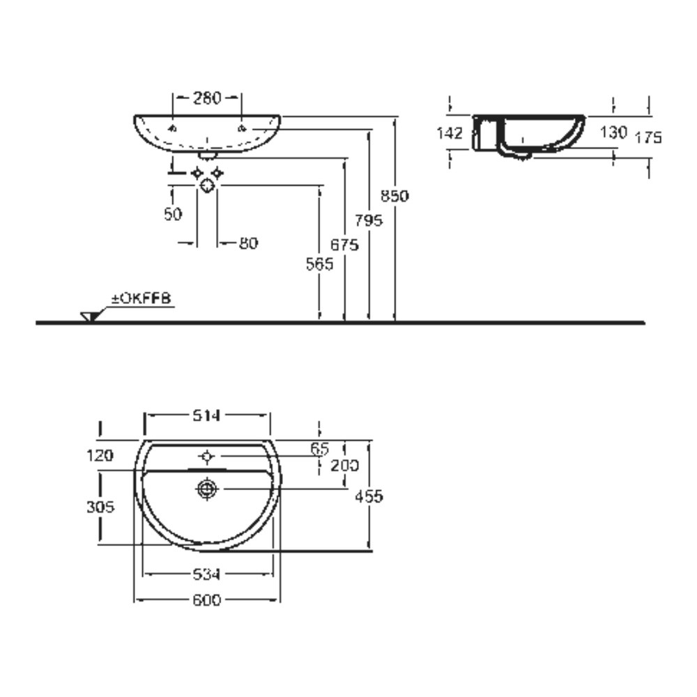 Waschtisch 55 x 42 cm oder 60 x 45 cm, weiß | eBay