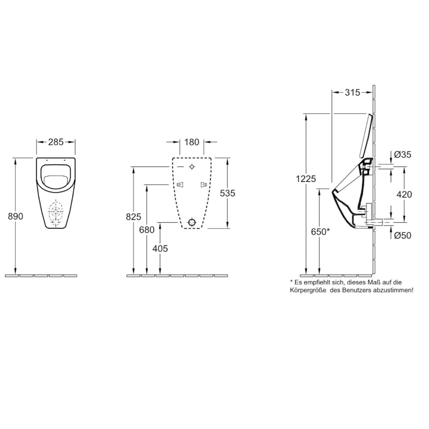 UrinalKomplettset mit Deckel, Vorwandelement Betätigung Geberit Villeroy & Boch eBay