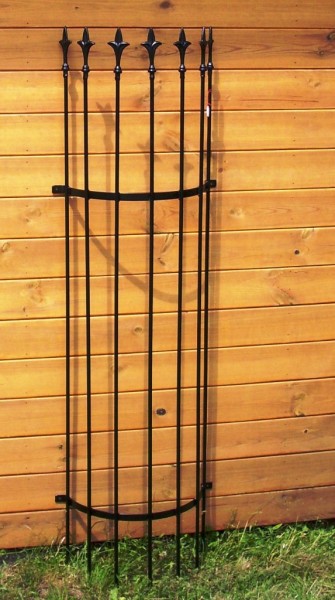 Rankgitter halbrund f. Wand 1,50 m, schwarz