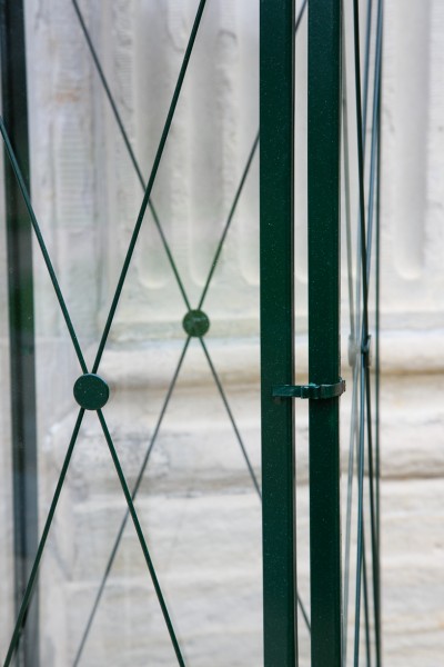 NEU RIESIGE stabile Laterne H: 100cm Grün Windlicht Stalllaterne