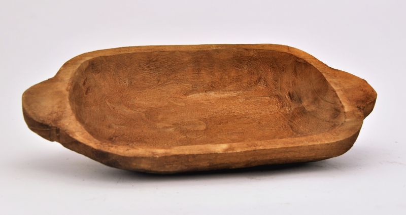 Dekoschale Cordia / Obstschale aus Pappelholz, mit Griff