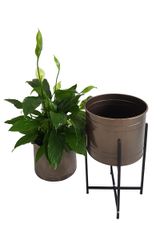 Pflanzstnder THORE aus Metall, Kupfer - mittel / gro / 2er-Set