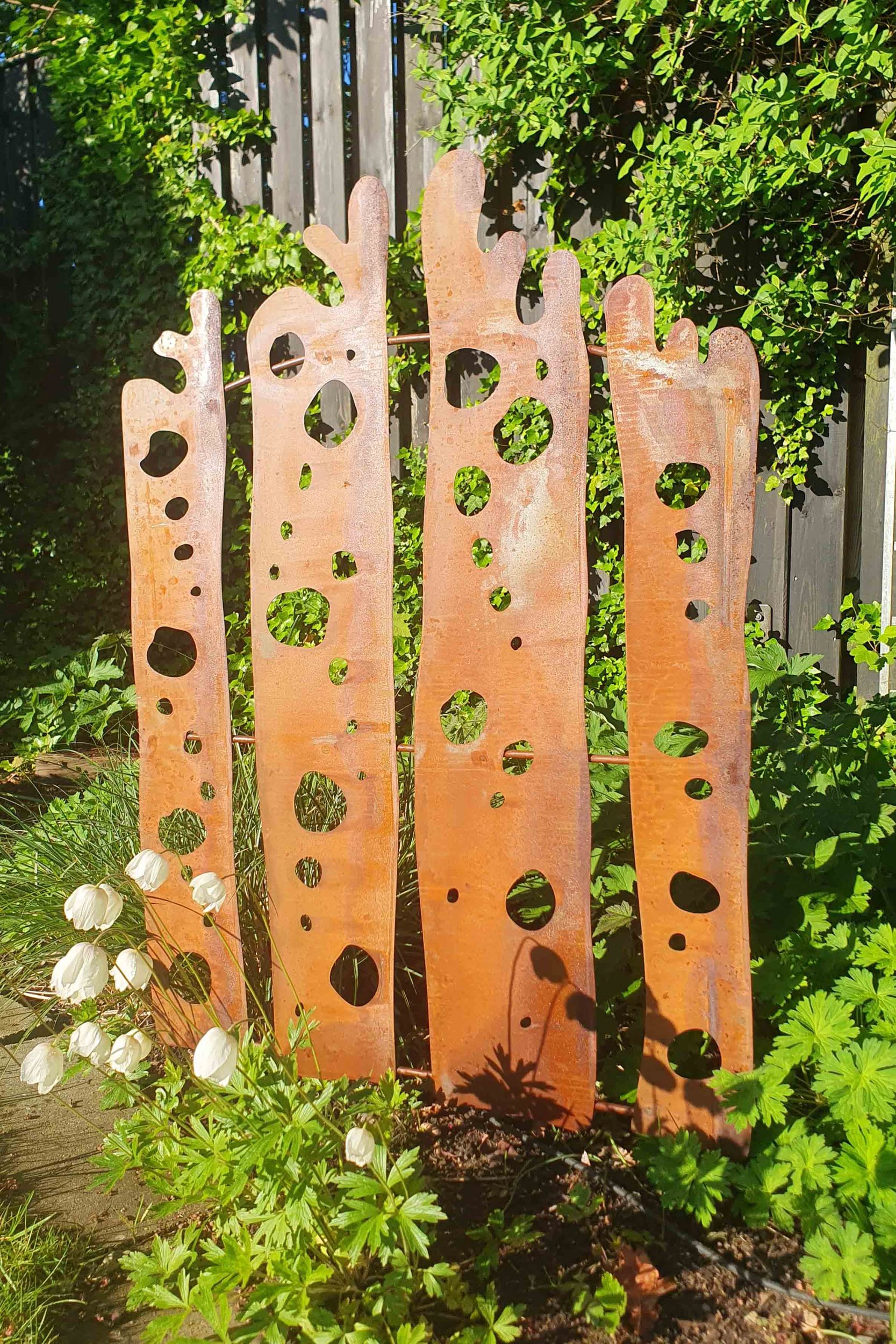 Rankgitter / Rankzaun Metall Gartenglück, Rost