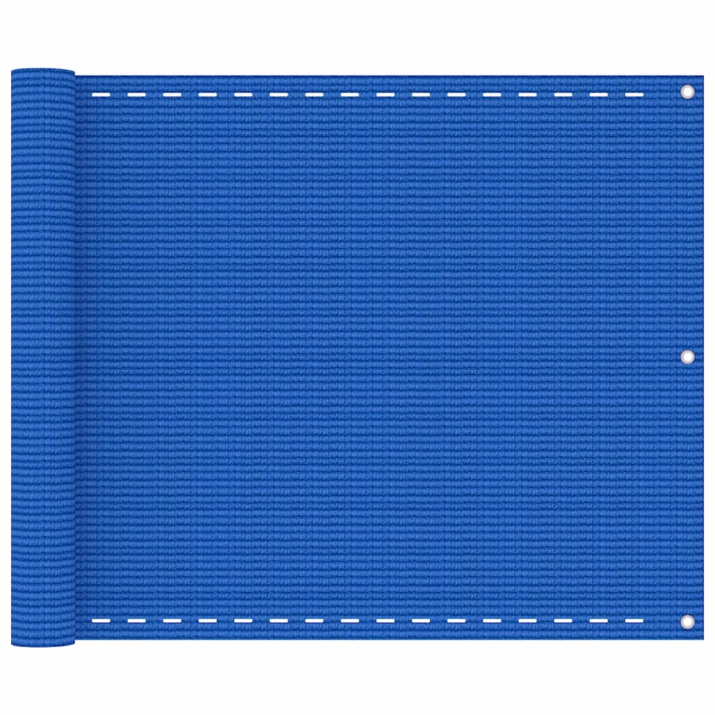 Balkon-Sichtschutz Blau 75x600 cm HDPE 128976