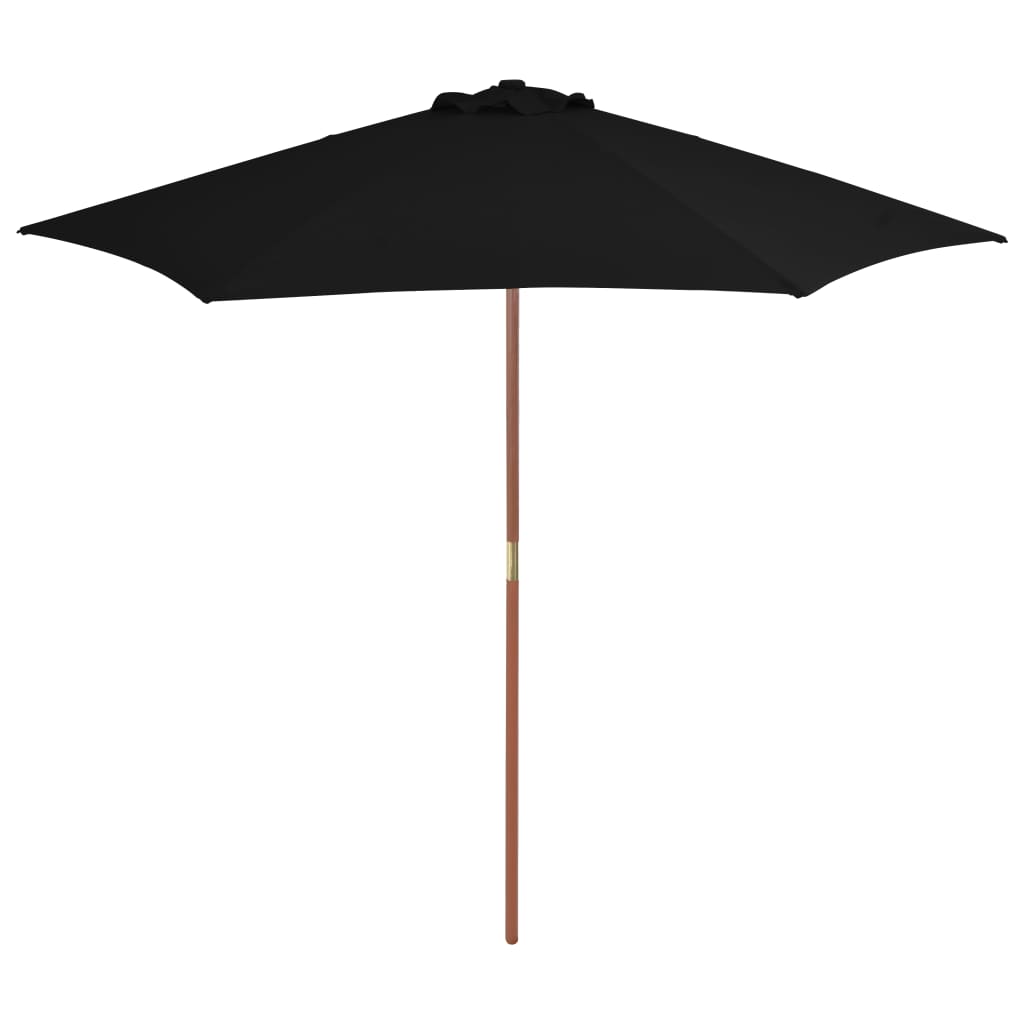 Sonnenschirm mit Holzmast Schwarz 270 cm 133647
