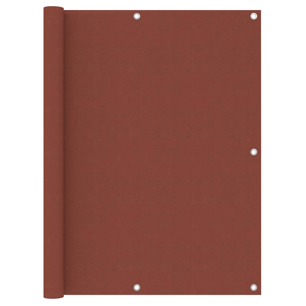 Balkon-Sichtschutz Terracotta-Rot 120x600 cm Oxford-Gewebe 138536