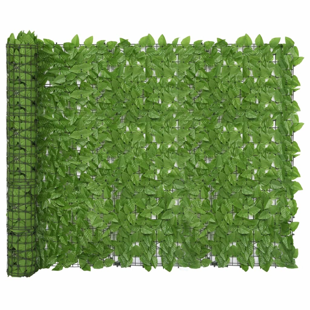 Balkon-Sichtschutz mit Grünen Blättern 500x150 cm 139362