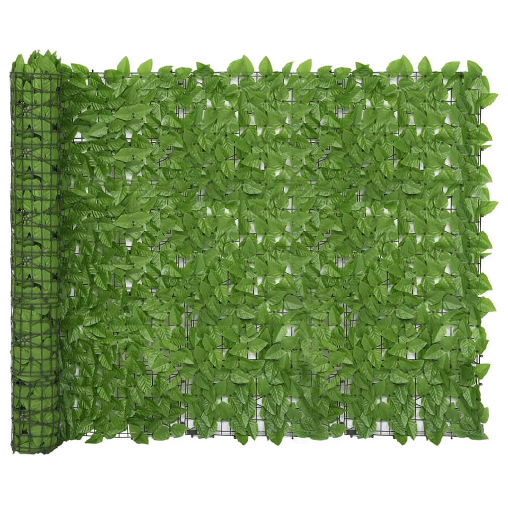 Balkon-Sichtschutz mit Grünen Blättern 400x150 cm 145805