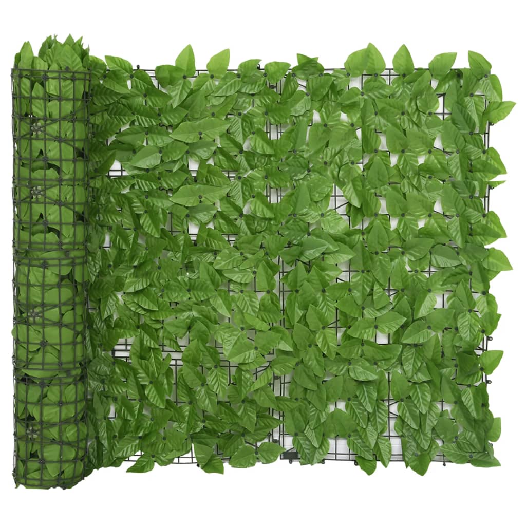 Balkon-Sichtschutz mit Grünen Blättern 400x100 cm 146215