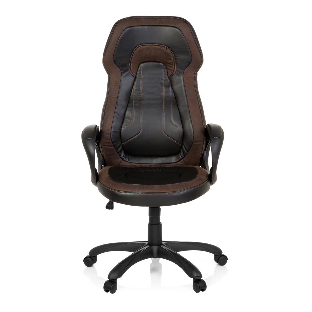 19577 Stuhl Schwarz Gaming Bürostuhl Kunstleder Braun dorCxBeW