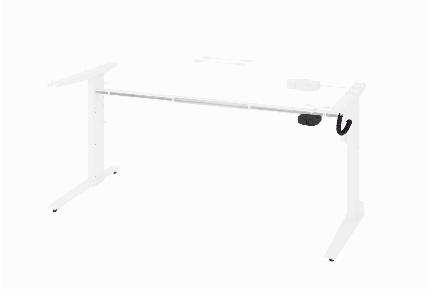 Prima Schreibtisch elektrisch höhenverstellbar 150 x 80 cm Schwarz, Motortisch