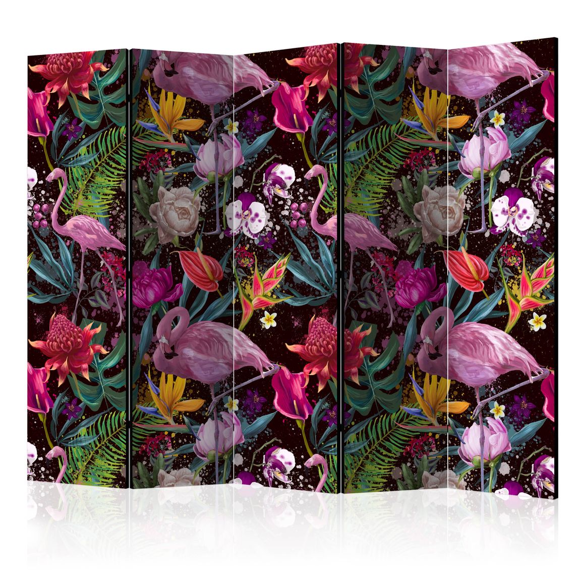5-teiliges Paravent - Colorful Exotic II [Room Dividers] 225x172 cm