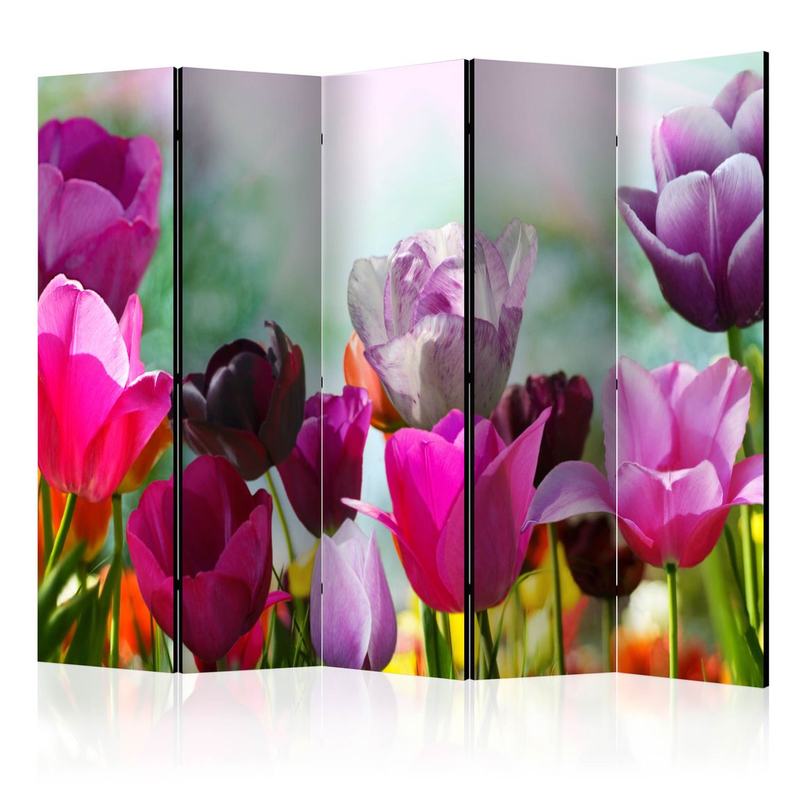 5-teiliges Paravent - Beautiful Tulips II [Room Dividers] 225x172 cm