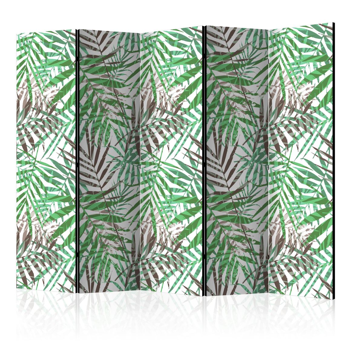 5-teiliges Paravent - Wild Leaves II [Room Dividers] 225x172 cm