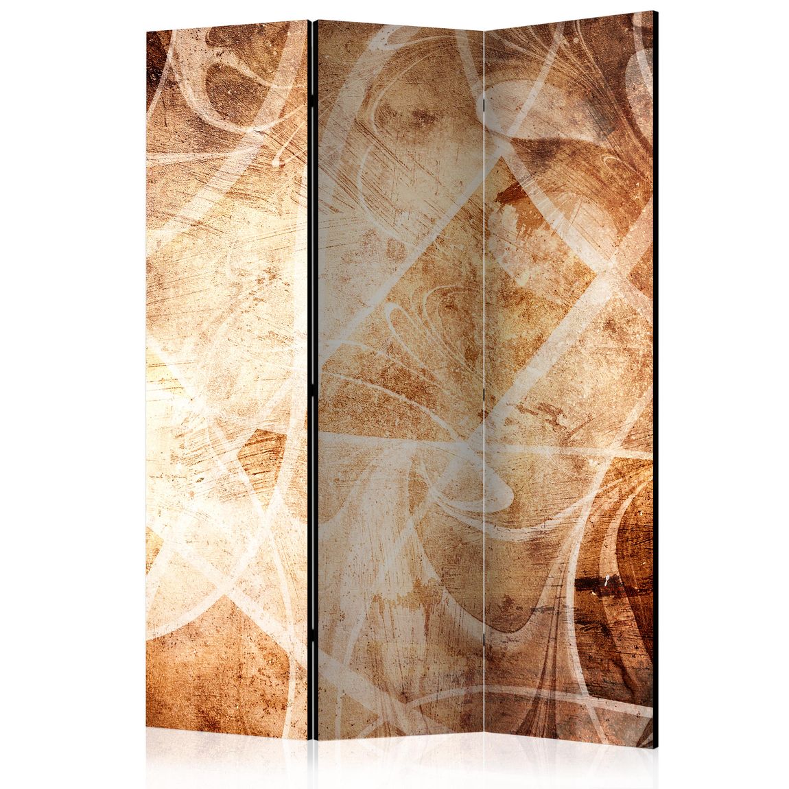 3-teiliges Paravent - Brown Texture [Room Dividers] 135x172 cm