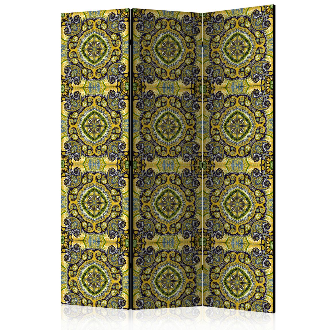 3-teiliges Paravent - Malachite Mosaic [Room Dividers] 135x172 cm
