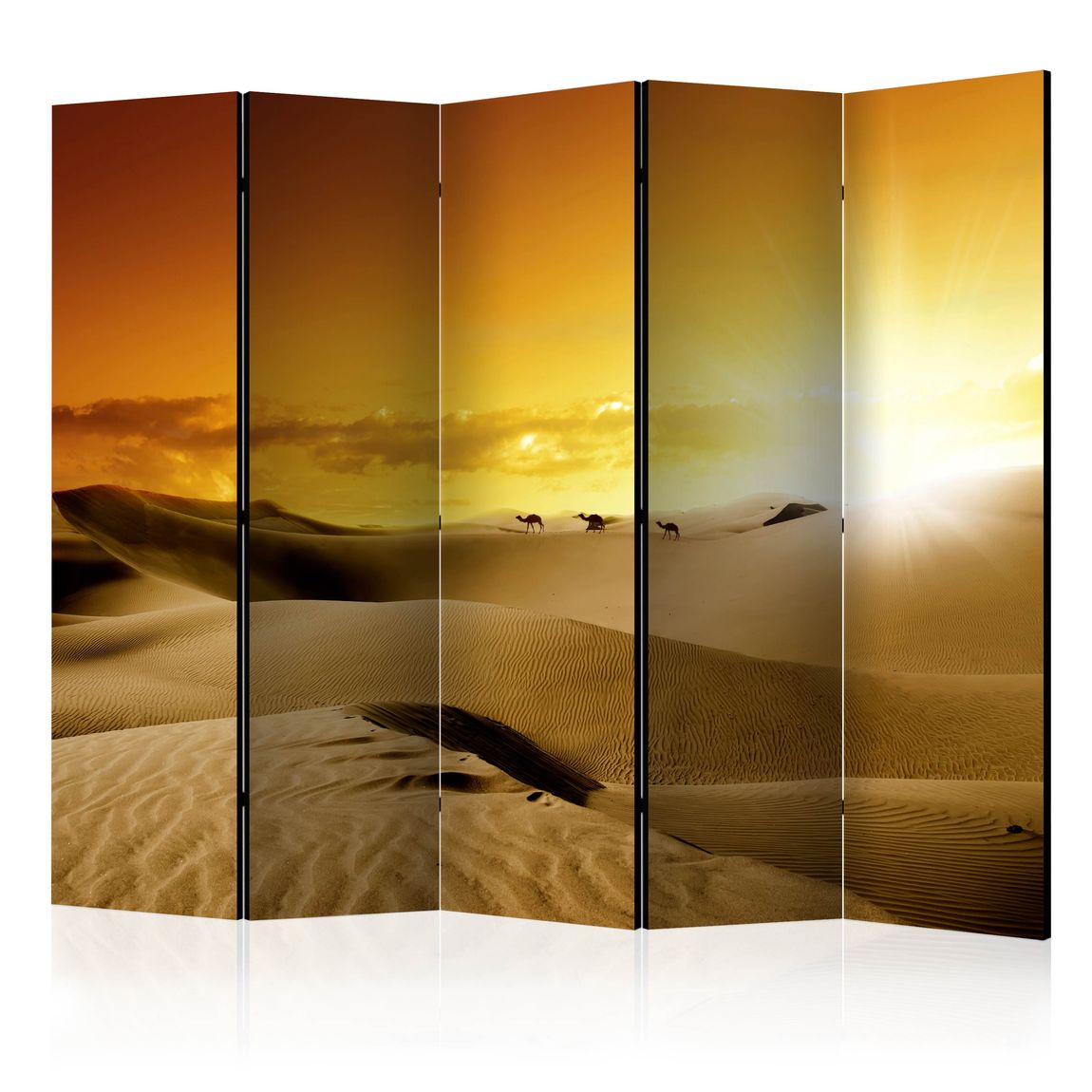 5-teiliges Paravent - March of camels II [Room Dividers]
