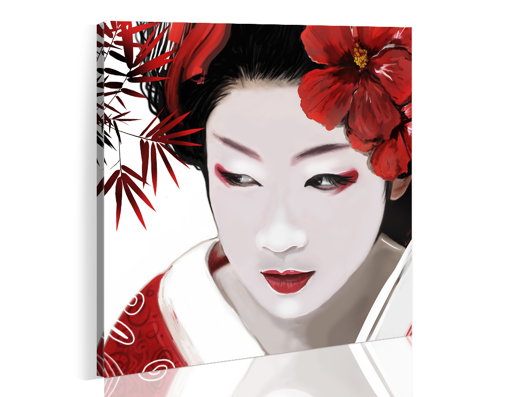Wandbild - Japanische Geisha | Günstig Möbel, Küchen & Büromöbel kaufen