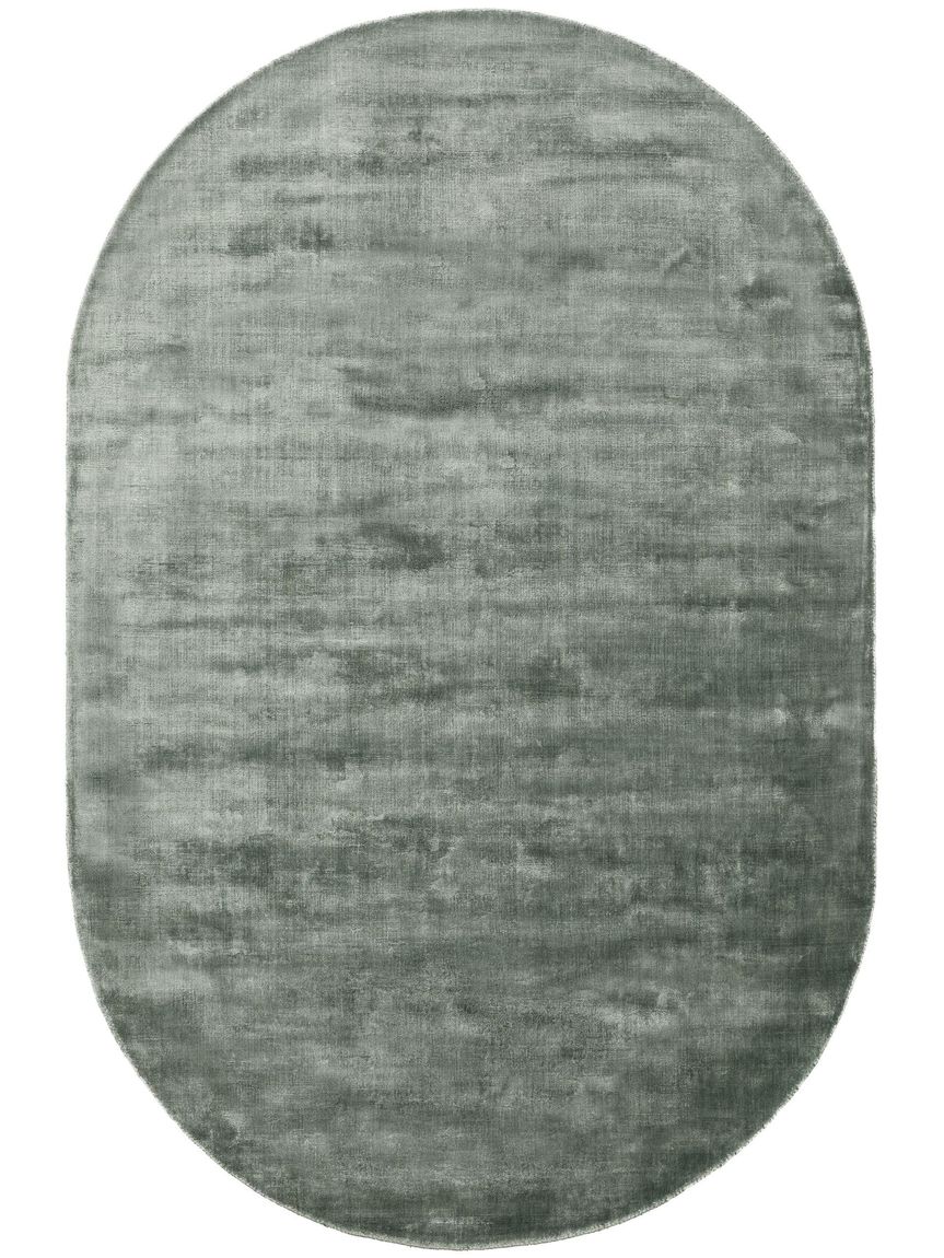 Viskoseteppich oval Nela 150x230 cm Hellgrün