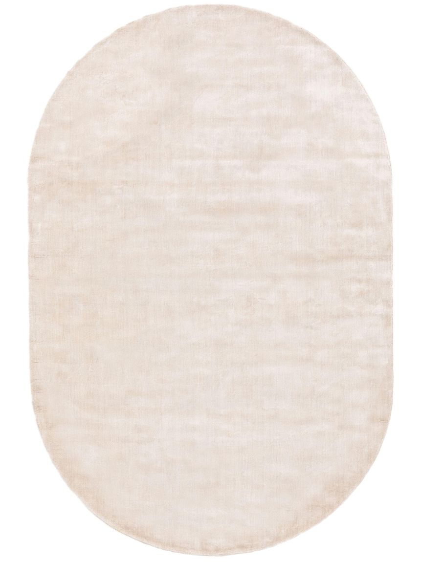 Viskoseteppich oval Nela 150x230 cm Elfenbein