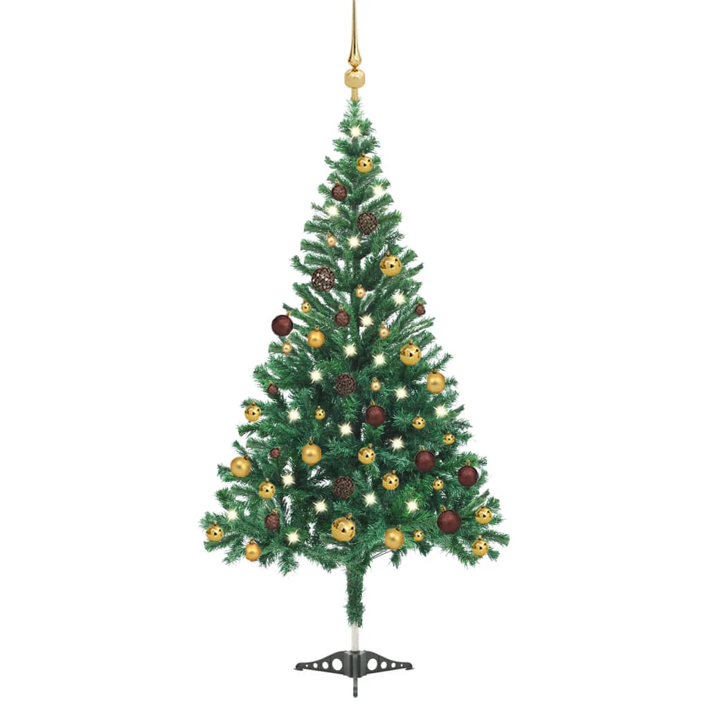 Künstlicher Weihnachtsbaum mit LEDs & Schmuck 180 cm 564 Zweige 87656