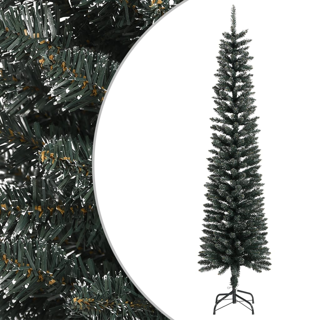 Künstlicher Weihnachtsbaum mit Ständer Schlank Grün 240 cm PVC 87848