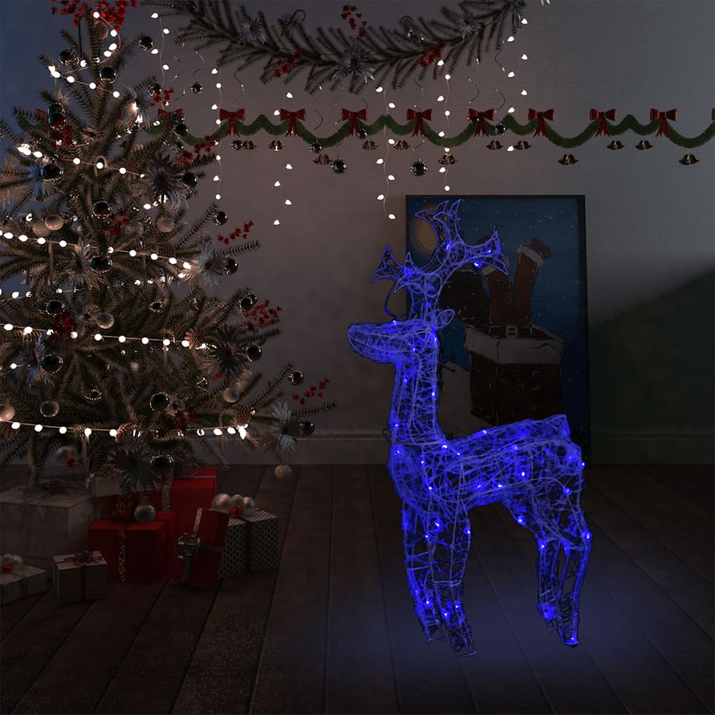 Rentier Weihnachtsdekoration 90 LEDs 60x16x100 cm Acryl 125684