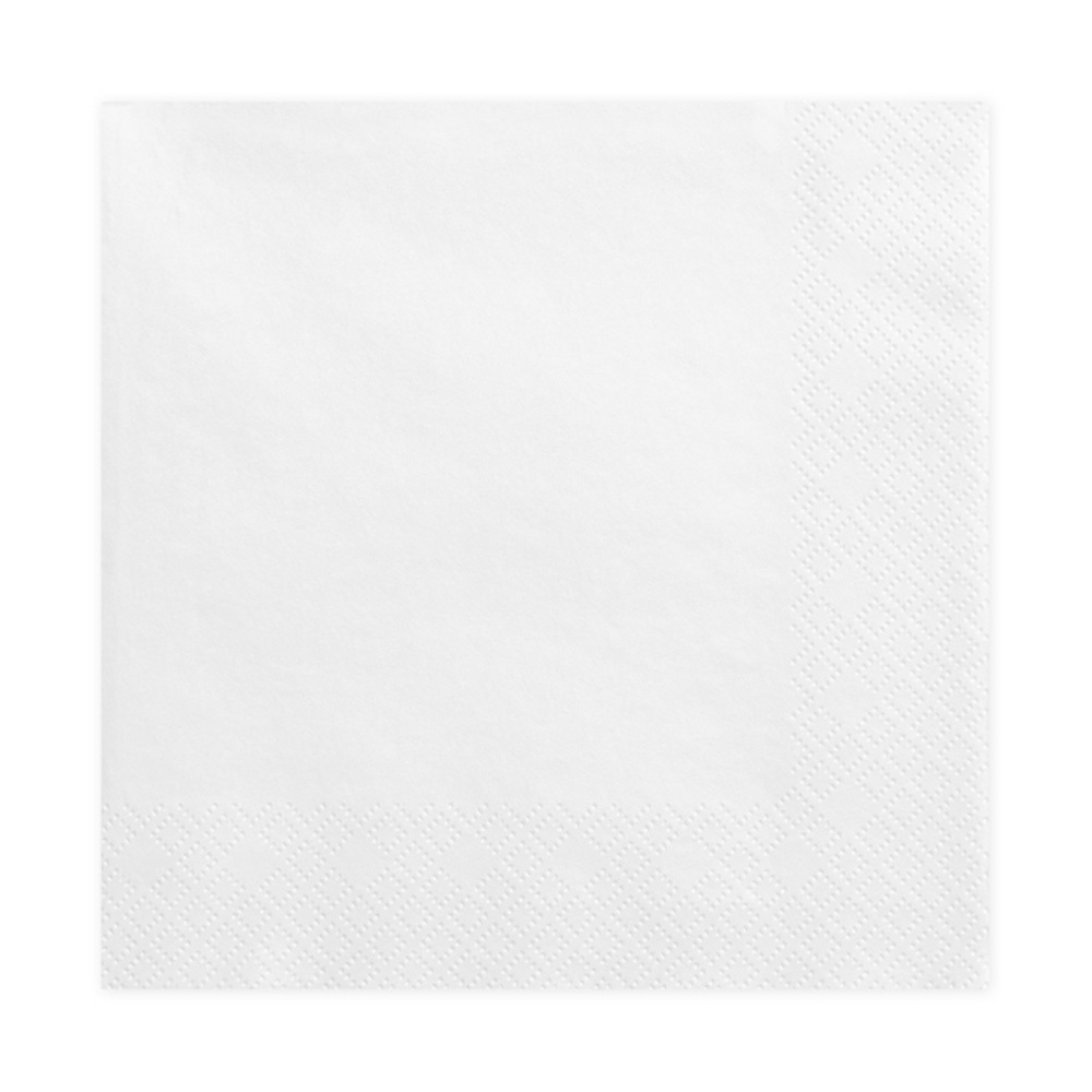 Servietten / Prägeservietten Weiß 33x33cm 1-lagig 4.500 St