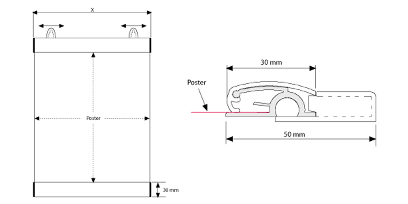 Banner CLAMP Klemmschienen Set DIN B0 / 100 cm